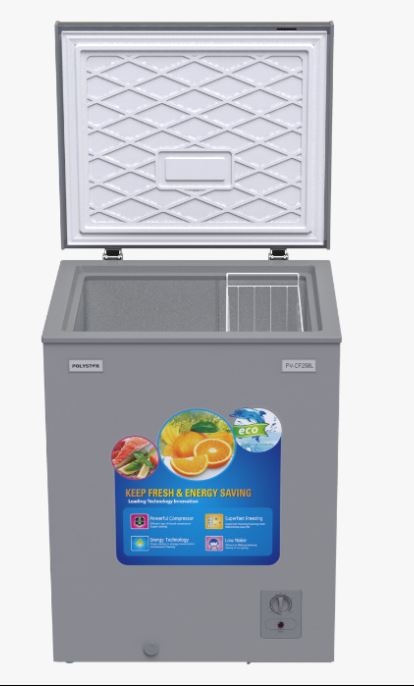 POLYSTAR 140LTR CHEST FREEZER, GREY COLOUR PVCF-250GL - Image 2