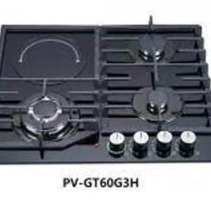 POLYSTAR 3 BURNER AND 1 HOT PLATE GLASS TABLE GAS HOB