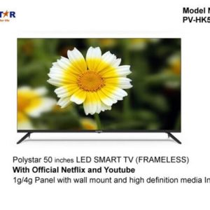POLYSTAR 50” SMART Ultra HD 4K TV – Safety Glass